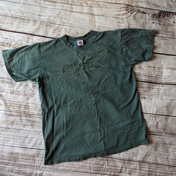 Vintage Up North Michigan Embroidered Tee - Large - Picture 1 of 4